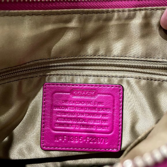 Coach Bright Pink Purse - Picture 3 of 7